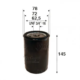 Filtre à huile VALEO 586106 pour FORD FIESTA 1.6 D - 54cv