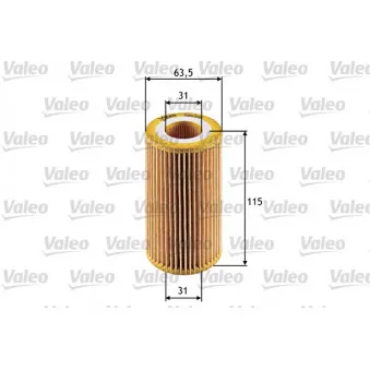 Filtre à huile VALEO 586505 pour OPEL VECTRA 2.2 DTI 16V - 120cv