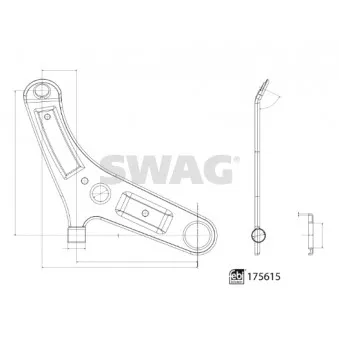 SWAG 33 10 2977 - Triangle ou bras de suspension (train avant)