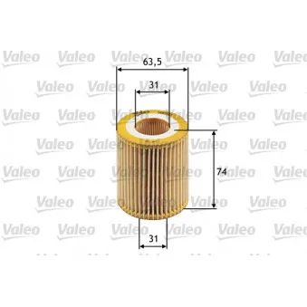 Filtre à huile VALEO 586510 pour OPEL ASTRA 1.9 CDTI - 150cv