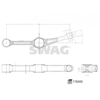 SWAG 33 10 3587 - Bras de liaison, suspension de roue avant droit