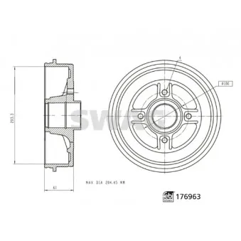 Tambour de frein SWAG OEM 432023259R