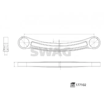 SWAG 33 10 3900 - Bras de liaison, suspension de roue arrière gauche