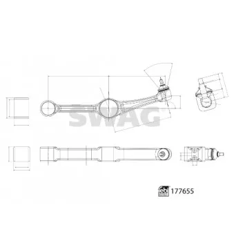 Triangle ou bras de suspension (train avant) SWAG OEM A2053306610