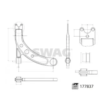Triangle ou bras de suspension (train avant) SWAG OEM 51959820
