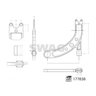 Triangle ou bras de suspension (train avant) SWAG OEM 51961341