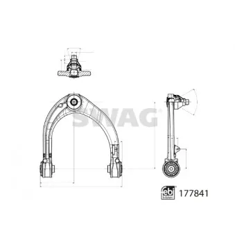 Triangle ou bras de suspension (train avant) SWAG OEM LR044841