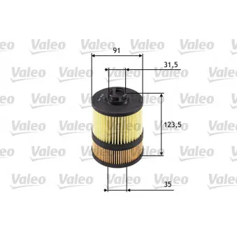 Filtre à huile VALEO 586549 pour OPEL VECTRA 3.0 CDTI - 177cv