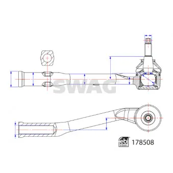 SWAG 33 10 4562 - Rotule de barre de connexion avant droit