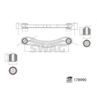 Biellette de barre stabilisatrice SWAG OEM A1643501306
