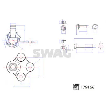 Rotule de suspension SWAG OEM 51810664SK1