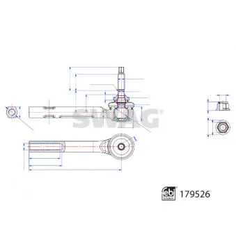 SWAG 33 10 4948 - Rotule de barre de connexion