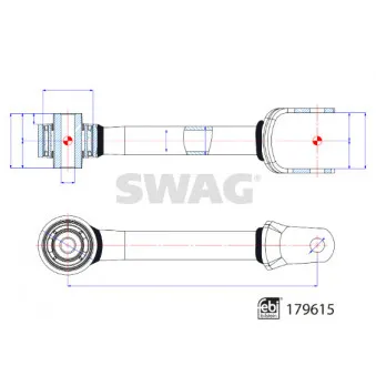 SWAG 33 10 4985 - Bras de liaison, suspension de roue arrière