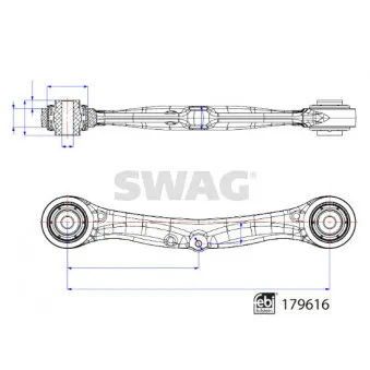 Triangle ou bras de suspension (train arrière) SWAG OEM 102742100E