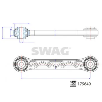 Triangle ou bras de suspension (train arrière) SWAG OEM 102142000B