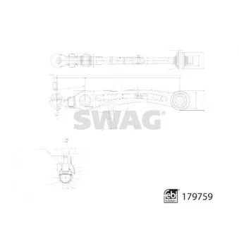 Triangle ou bras de suspension (train avant) SWAG OEM 4E0407151L
