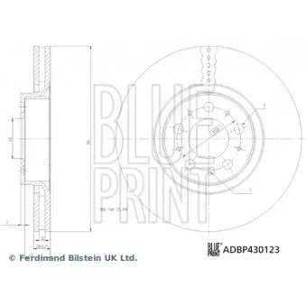 BLUE PRINT ADBP430123 - Jeu de 2 disques de frein avant
