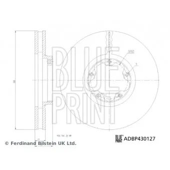 BLUE PRINT ADBP430127 - Jeu de 2 disques de frein avant