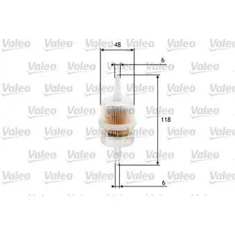 Filtre à carburant VALEO 587011 pour FORD TRANSIT 2.0 - 59cv