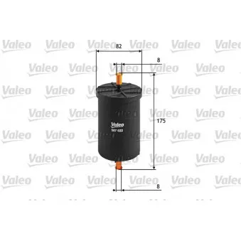 Filtre à carburant VALEO 587022 pour VOLKSWAGEN GOLF 2.0 4motion - 115cv