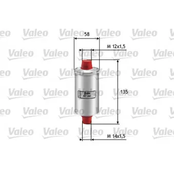 Filtre à carburant VALEO 587200 pour VOLKSWAGEN GOLF 1.8 GTI - 112cv