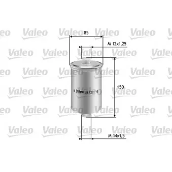 Filtre à carburant VALEO 587202 pour JOHN DEERE Series 9000 2.9 i - 145cv