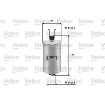 Filtre à carburant VALEO 587204 pour VOLKSWAGEN PASSAT 2.0 16V - 136cv