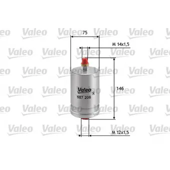 Filtre à carburant VALEO 587206 pour MERCEDES-BENZ CLASSE S 280 SE.SEL - 185cv