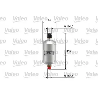 Filtre à carburant VALEO 587210 pour VOLKSWAGEN PASSAT 1.6 i - 110cv