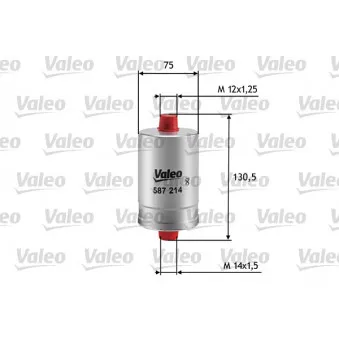 Filtre à carburant VALEO 587214 pour VOLKSWAGEN PASSAT 4.0 W8 4motion - 275cv