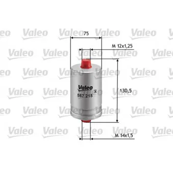 Filtre à carburant VALEO 587215 pour AUDI A4 2.8 quattro - 190cv