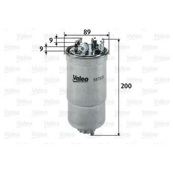 Filtre à carburant VALEO 587500 pour VOLKSWAGEN GOLF 1.9 TDI - 150cv