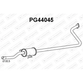 Silencieux avant VENEPORTE OEM B001034380