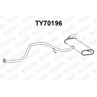 VENEPORTE TY70196 - Silencieux arrière