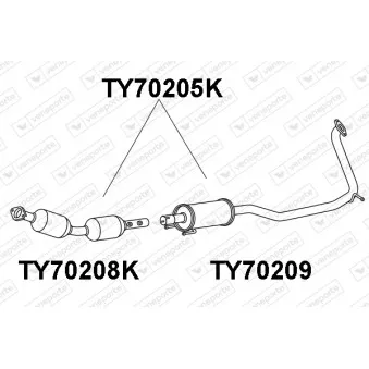 VENEPORTE TY70205K - Catalyseur