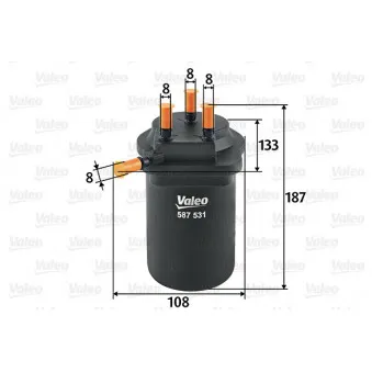 Filtre à carburant VALEO OEM 8200186217