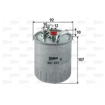 VALEO 587533 - Filtre à carburant