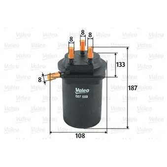Filtre à carburant VALEO OEM 8200458420