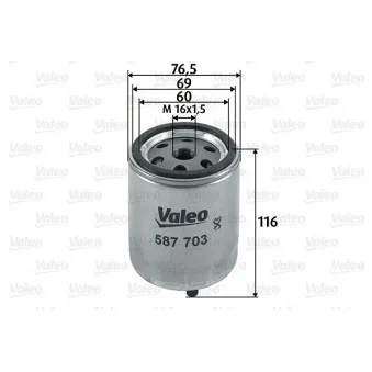 VALEO 587703 - Filtre à carburant