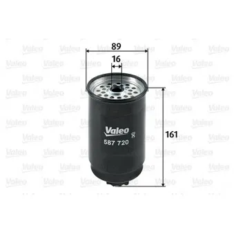 Filtre à carburant VALEO 587720 pour FORD TRANSIT 2.5 D - 68cv