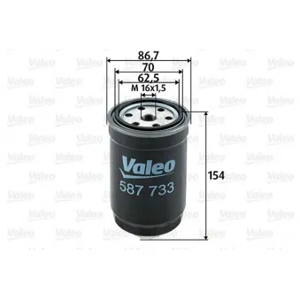 VALEO 587733 - Filtre à carburant