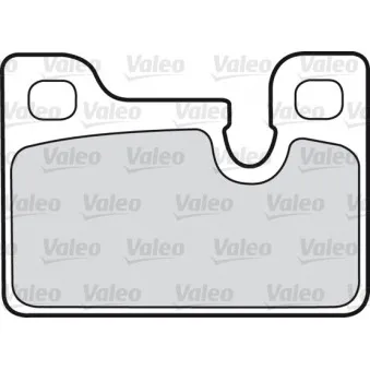 VALEO 598096 - Jeu de 4 plaquettes de frein arrière