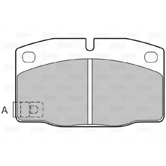 Jeu de 4 plaquettes de frein avant VALEO OEM 1605731
