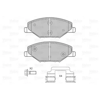 Jeu de 4 plaquettes de frein avant VALEO OEM 6RU698151B