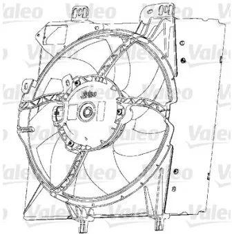 Ventilateur, refroidissement du moteur VALEO 696238 pour PEUGEOT 207 1.6 HDI - 109cv