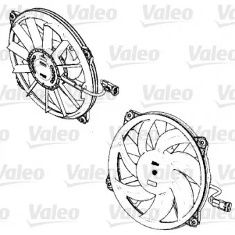 Ventilateur, refroidissement du moteur VALEO 696326 pour PEUGEOT 308 1.6 HDI - 90cv