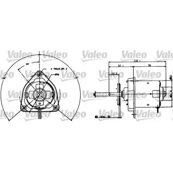 Moteur électrique, ventilateur pour radiateurs VALEO 698004 pour RENAULT CLIO 1.2 - 54cv