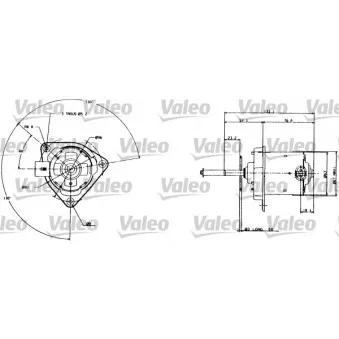 Moteur électrique, ventilateur pour radiateurs VALEO 698005 pour RENAULT CLIO 1.8 16V - 135cv