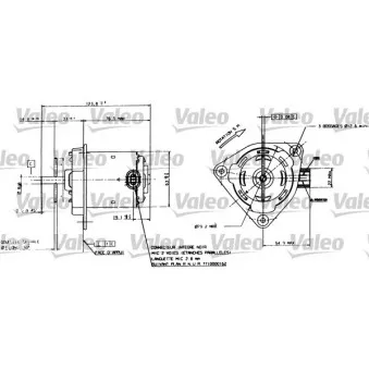 Moteur électrique, ventilateur pour radiateurs VALEO 698084 pour RENAULT LAGUNA 2.0 - 113cv