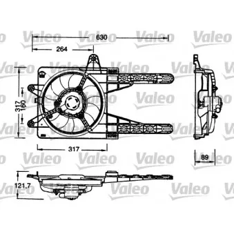 Ventilateur, refroidissement du moteur VALEO OEM 46465018